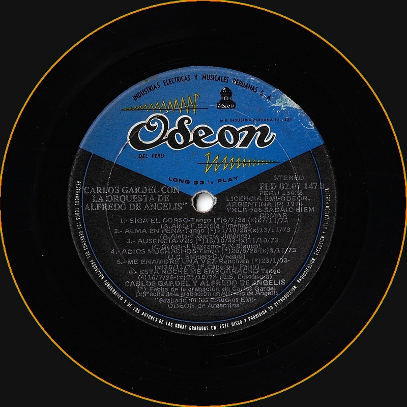 Carlos Gardel con la orquesta de Alfredo de Angelis