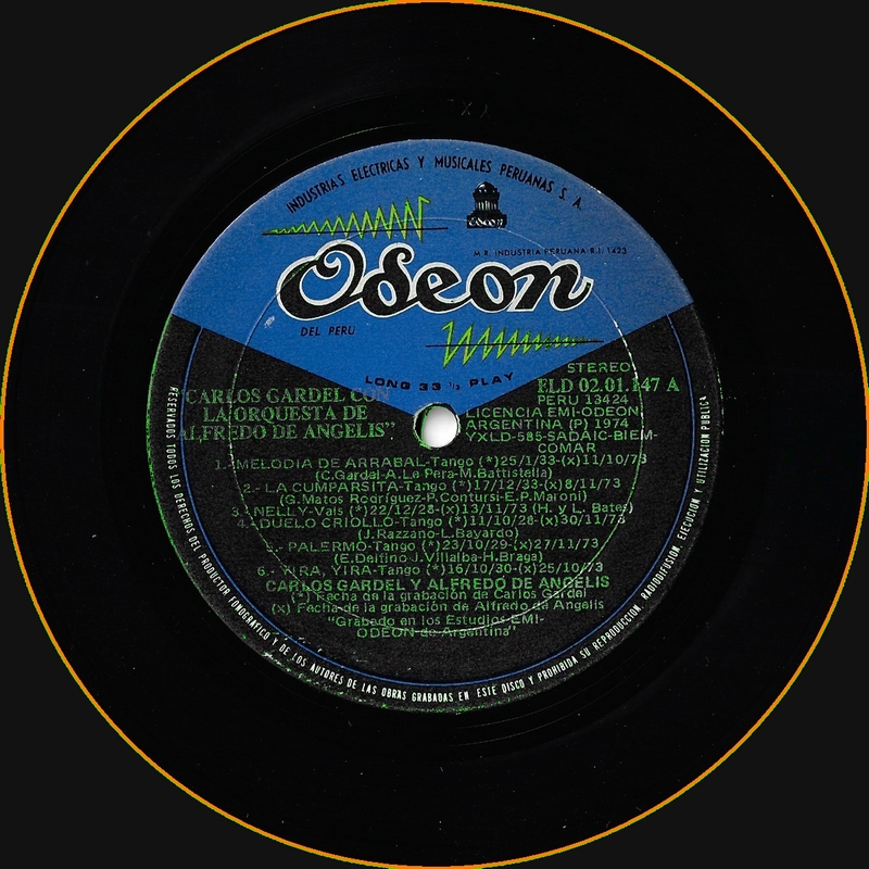 Carlos Gardel con la orquesta de Alfredo de Angelis